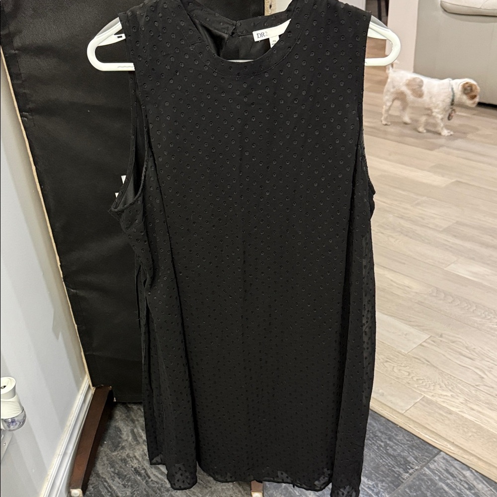 ABS Allen Schwartz Textured Black Mini Dress
